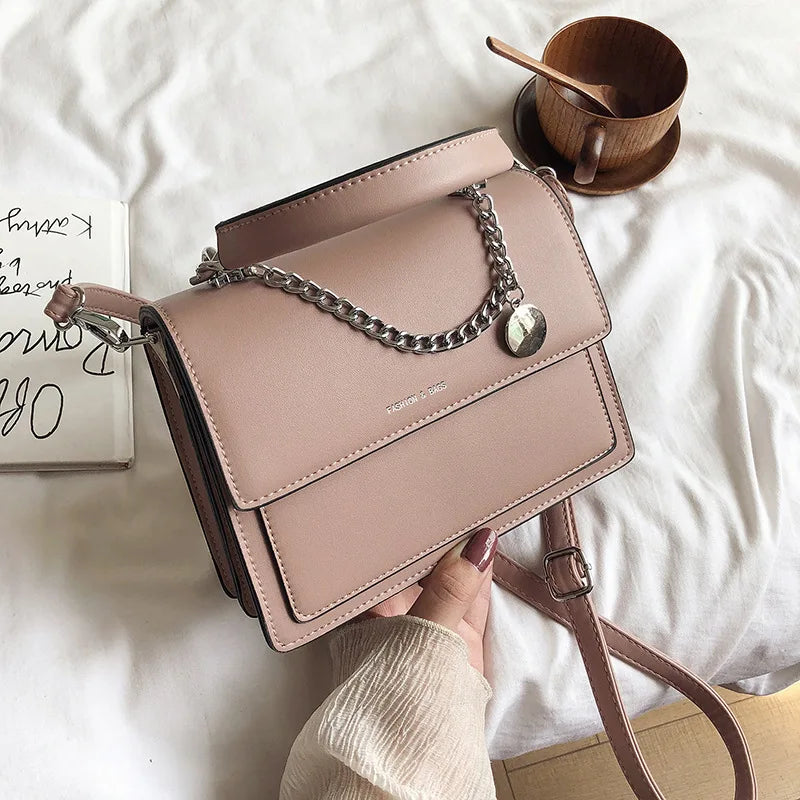 Korean Stylish Crossbody Bags for Women 2021 New Mini Square Handbags Luxury Designer Purses Ladies Travel Chain Shoulder Bags