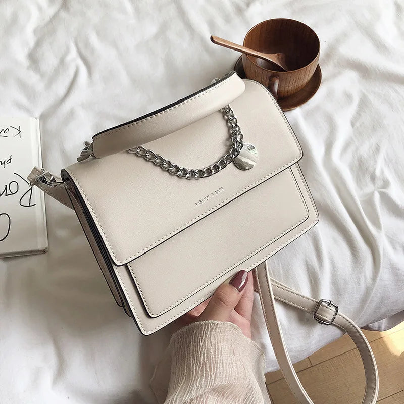 Korean Stylish Crossbody Bags for Women 2021 New Mini Square Handbags Luxury Designer Purses Ladies Travel Chain Shoulder Bags
