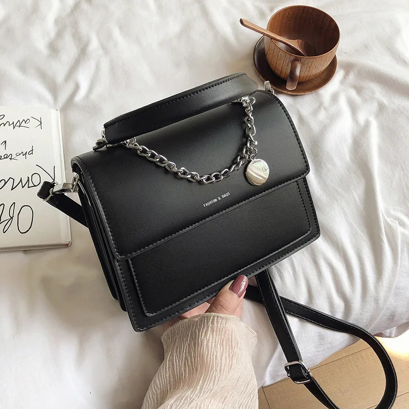 Korean Stylish Crossbody Bags for Women 2021 New Mini Square Handbags Luxury Designer Purses Ladies Travel Chain Shoulder Bags
