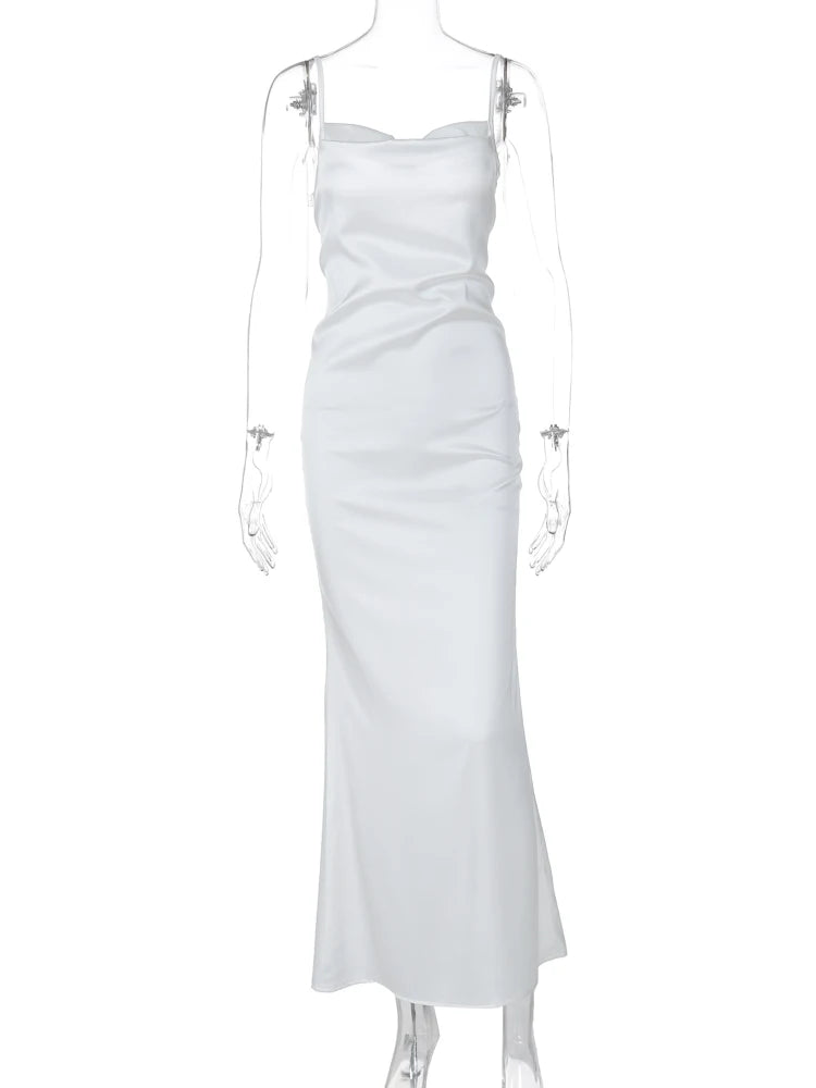Hawthaw Women Sexy Party Club Evening Birthday Bodycon White Long Dress 2024 Summer Clothes Wholesale Items For Business