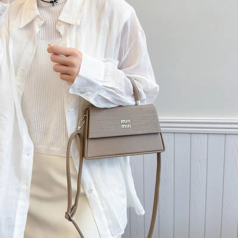 Stylish Casual Crossbody Bag Minimalist Designer Handbag Women Solid Color Leather Large Capacity Trendy Commuter