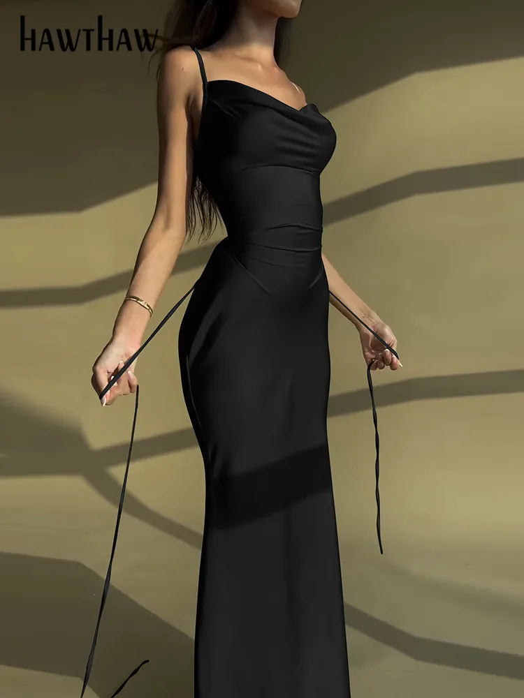Hawthaw Women Sexy Party Club Evening Birthday Bodycon White Long Dress 2024 Summer Clothes Wholesale Items For Business