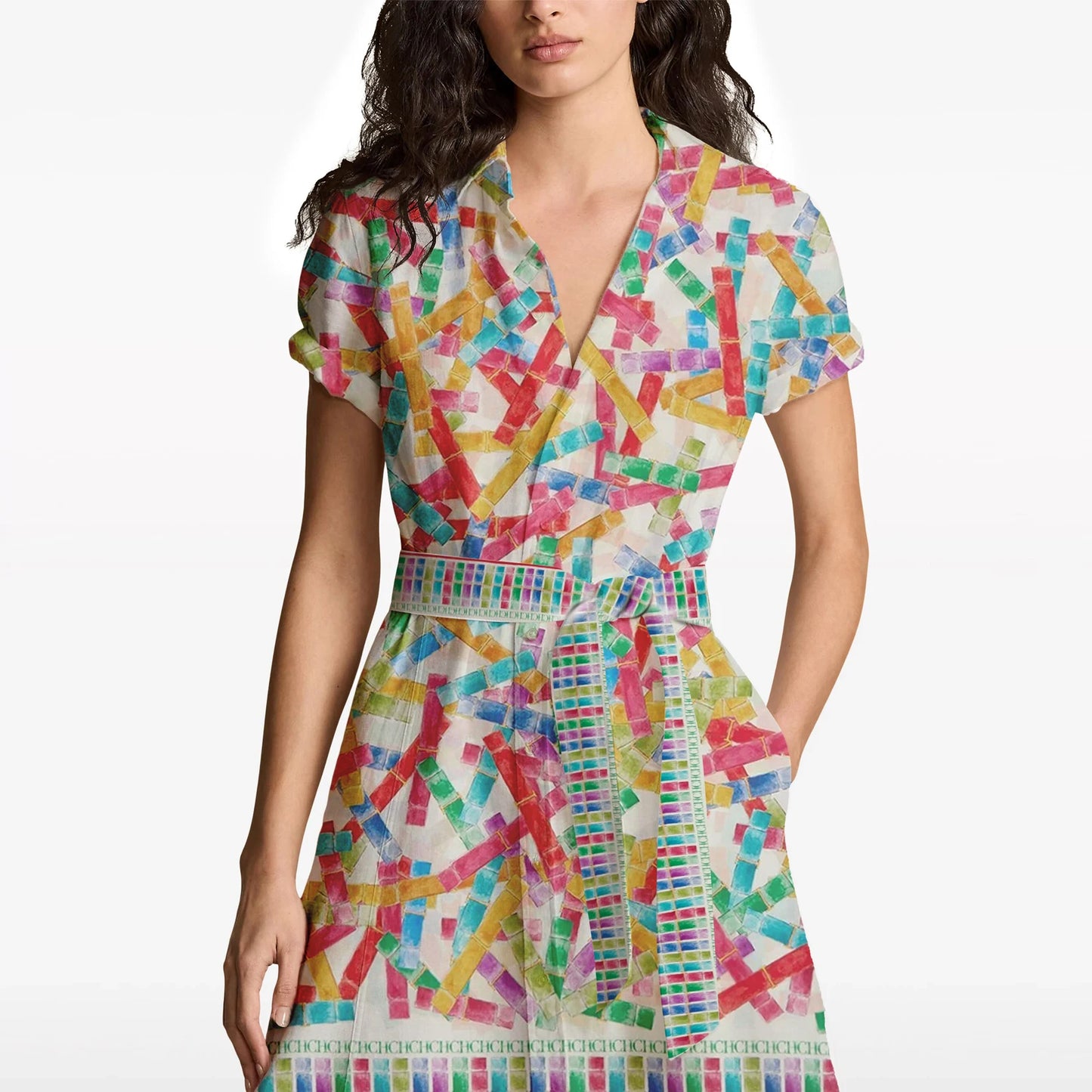 Women's Dress Popular High End Elegant Versatile Female Long Dress Fashionable Colorful Tie Up Design Ladies Commuter Dresses