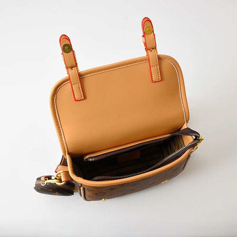 Stylish Designer Ladies Satchel Bag Vintage Leather Crossbody Shoulder Handbag Women's Work