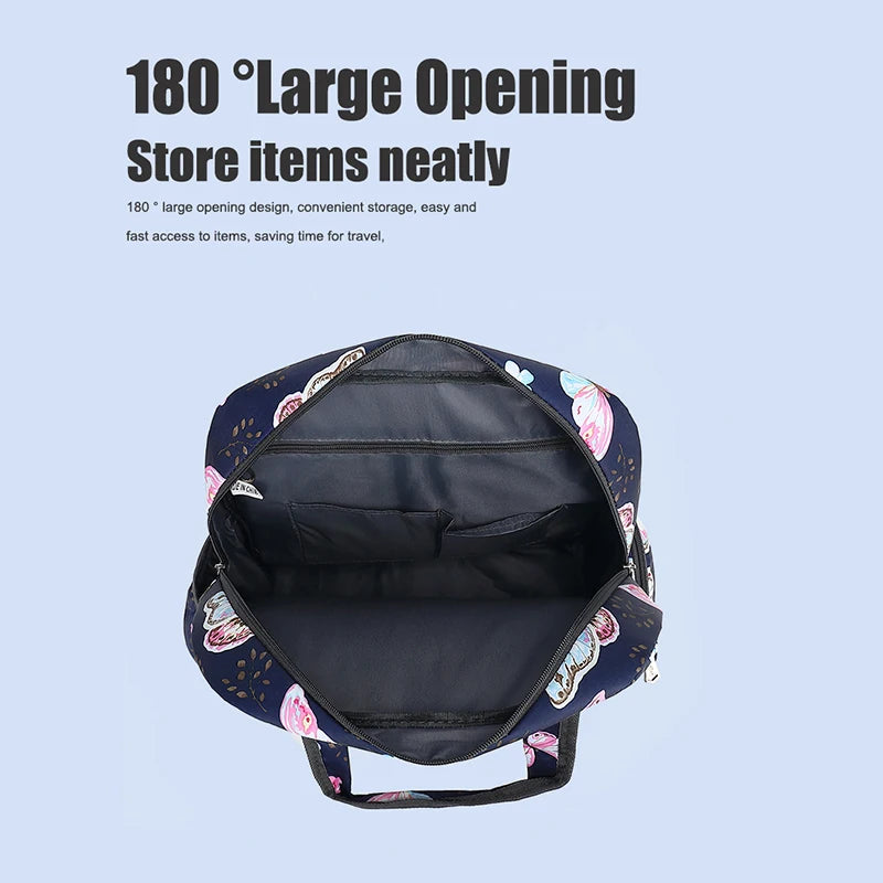 Large Capacity Tote Bags For Women Shoulder Side Bag Fashion Space Shopper Shopping Bags Cute Ladies Tote Trolley Bag Waterproof