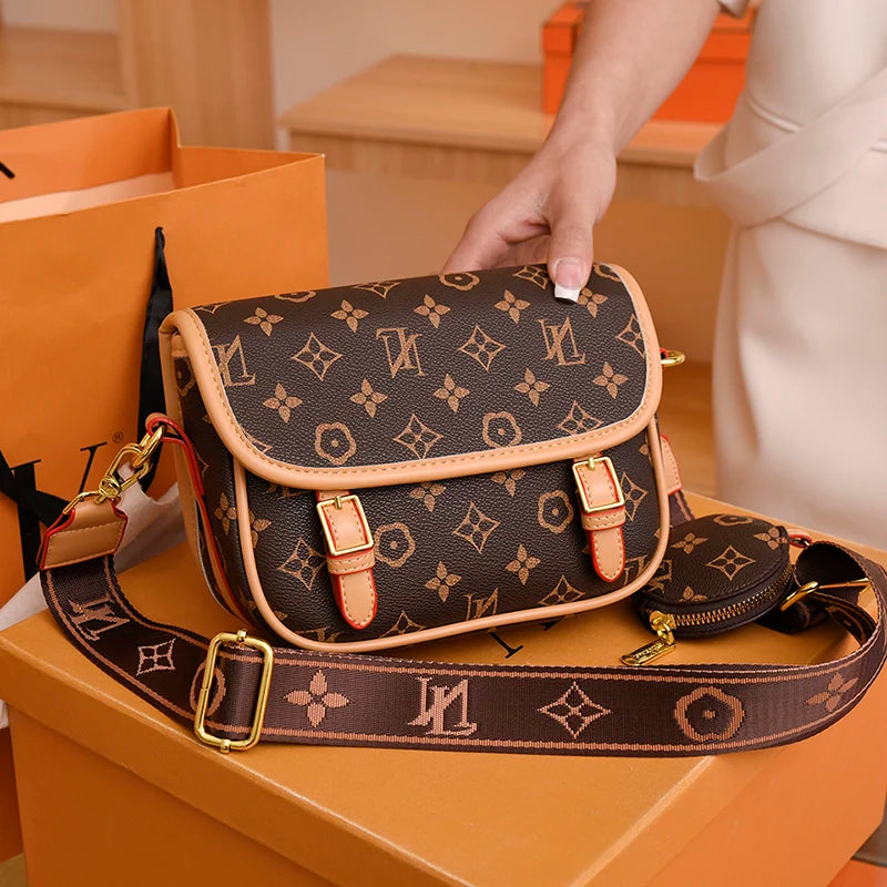 Stylish Designer Ladies Satchel Bag Vintage Leather Crossbody Shoulder Handbag Women's Work