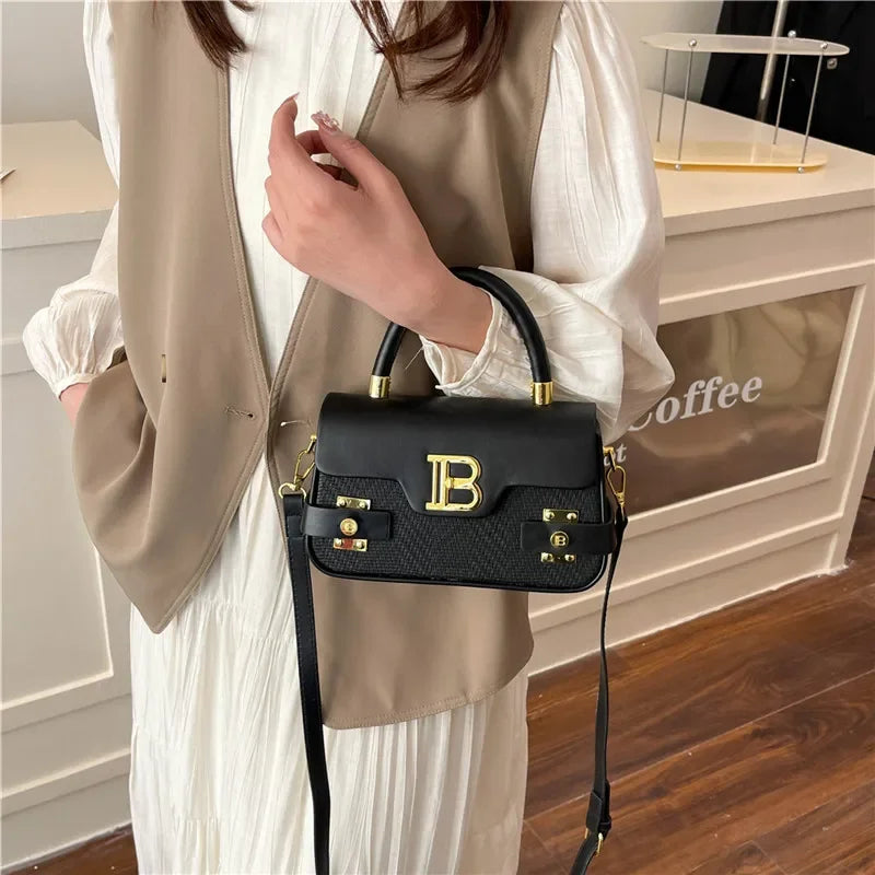 Stylish Leather Crossbody Bag For Women Luxury Designer Brand Handbags Elegant Shoulder Tote Messenger Purse Ladies