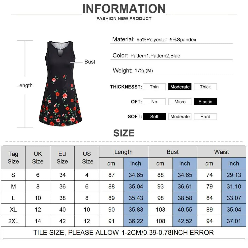 Fashion Vintage Summer Dress Women Casual Floral Print Sexy Sleeveless Sundress Female ElegantLoose Bohemian Beach Dress Robe