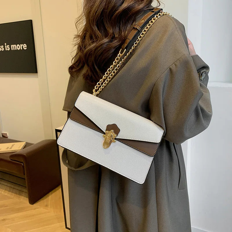 2025 Trendy Women's Bag - Stylish Chain Shoulder Crossbody Purse, Fashionable Small Square Bag for Daily Commute & Casual Outfit