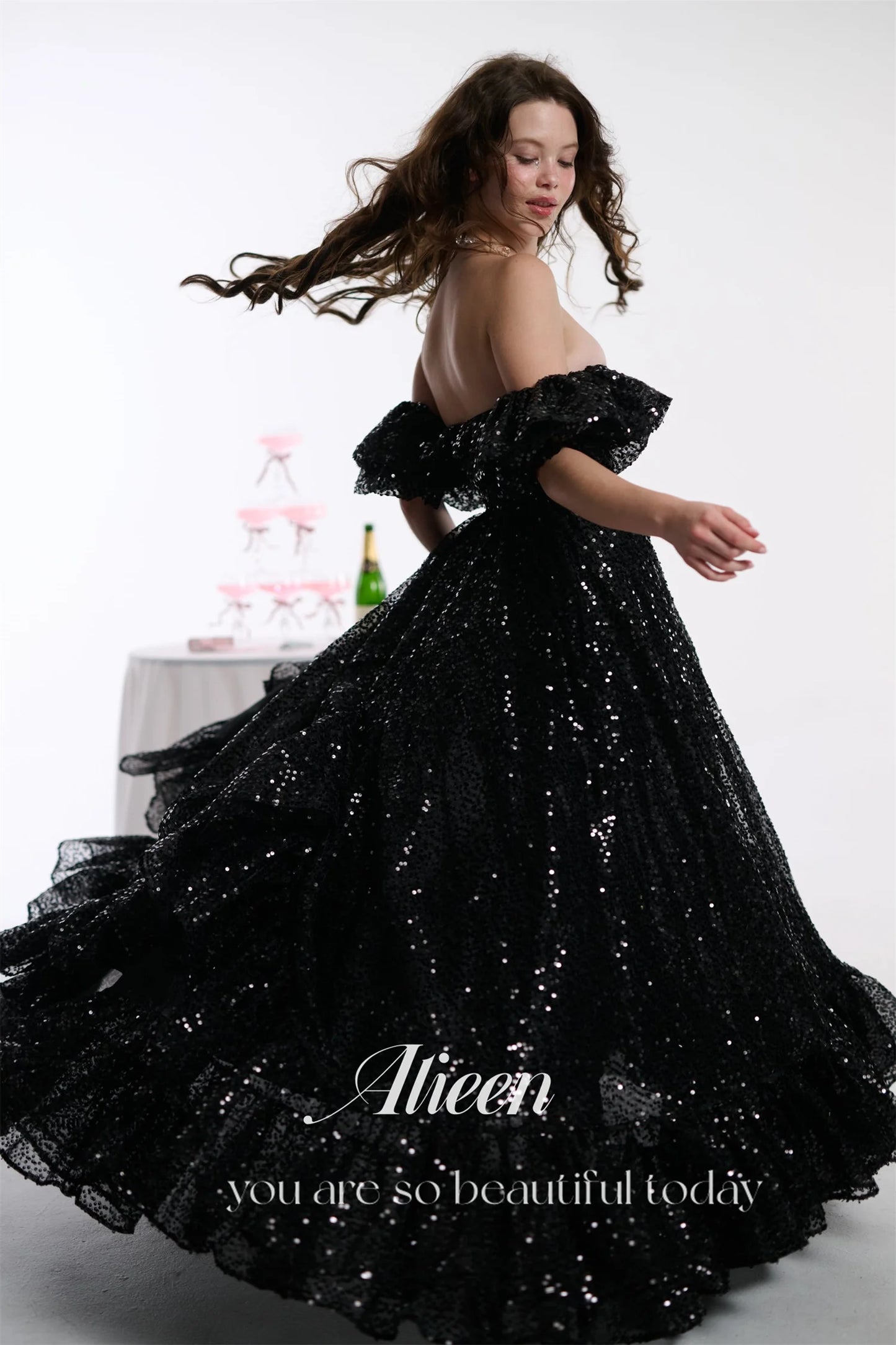 Customized Elegant Womens Party Dresses Women 2024 Black Women's Evening Dress Woman Sweetheart Prom Dresses Luxury فساتين سهرة