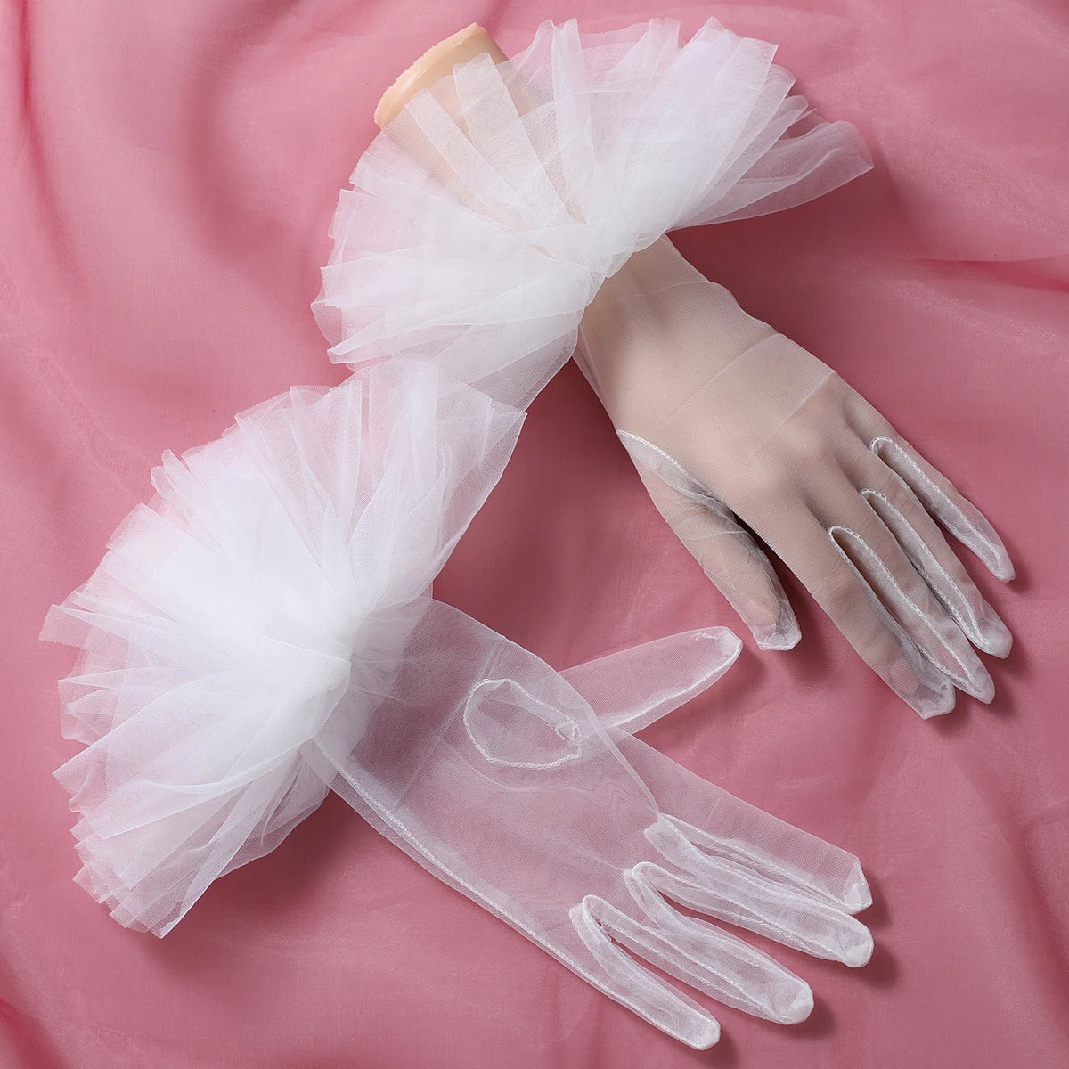 Bridal Gloves Full Of Party Style Ladies' White Elegant Wedding Gloves Suitable For Ball