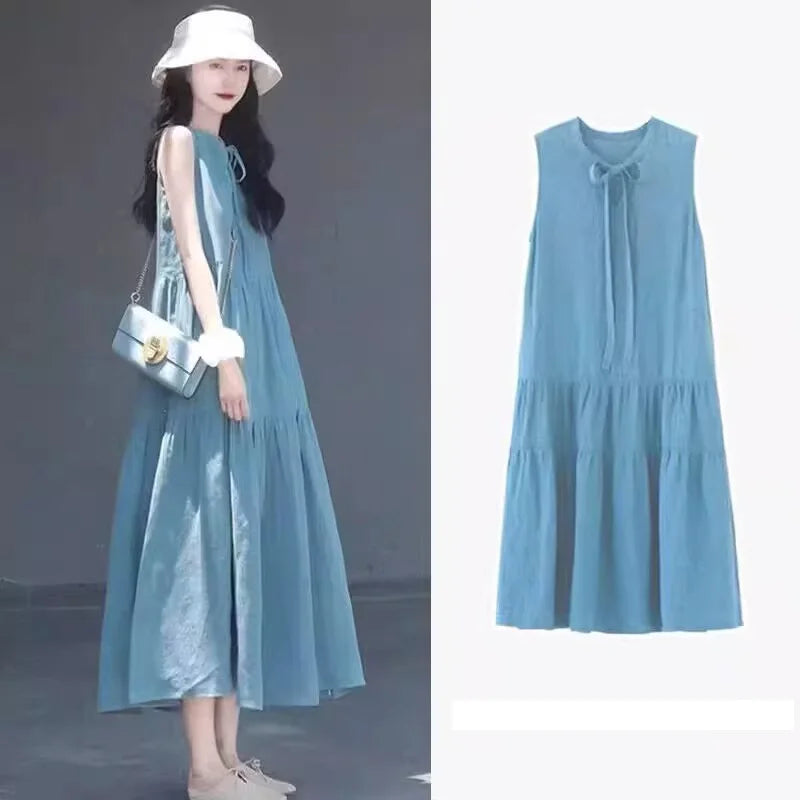 Pregnancy Autumn Dresses Pregnant Women Sleeveless Bodycon Casual Mother Home Maternity Mummy Clothes