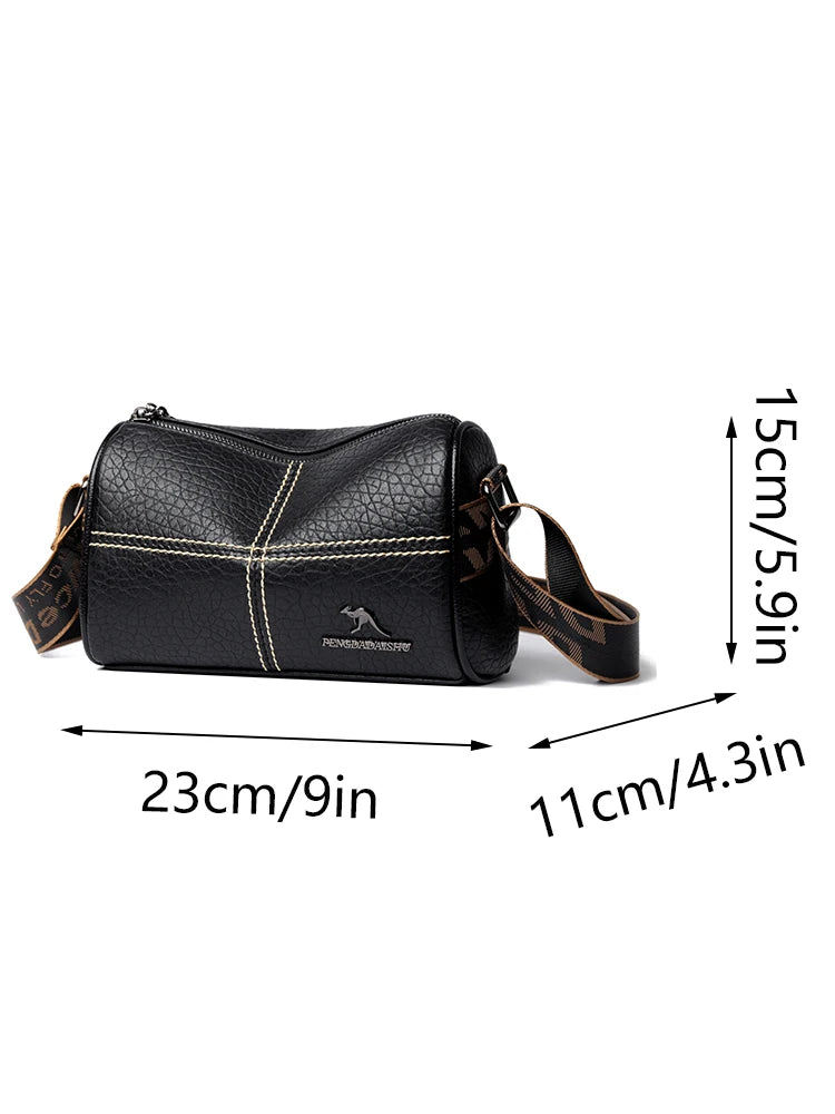 Stylish Mini Crossbody Bag for Women - Square Purse with Wide Shoulder Strap and Durable PU Leather Material