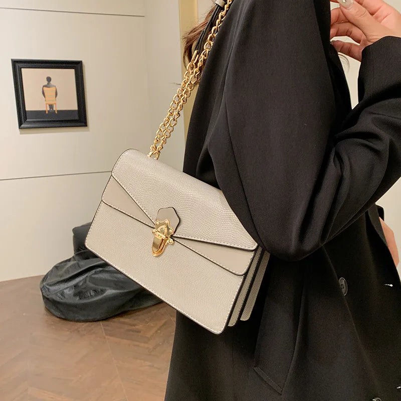 2025 Trendy Women's Bag - Stylish Chain Shoulder Crossbody Purse, Fashionable Small Square Bag for Daily Commute & Casual Outfit