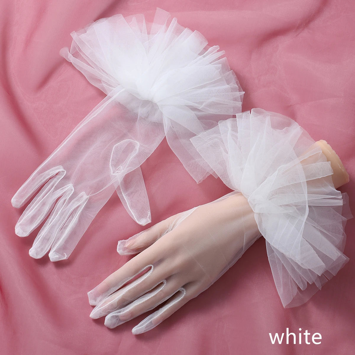 Bridal Gloves Full Of Party Style Ladies' White Elegant Wedding Gloves Suitable For Ball