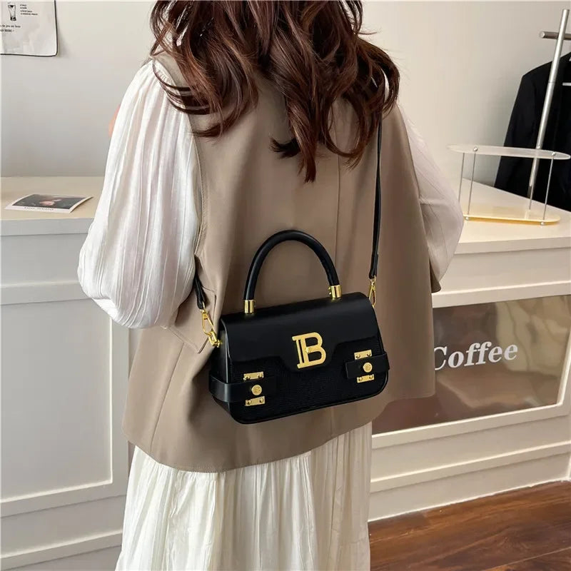 Stylish Leather Crossbody Bag For Women Luxury Designer Brand Handbags Elegant Shoulder Tote Messenger Purse Ladies