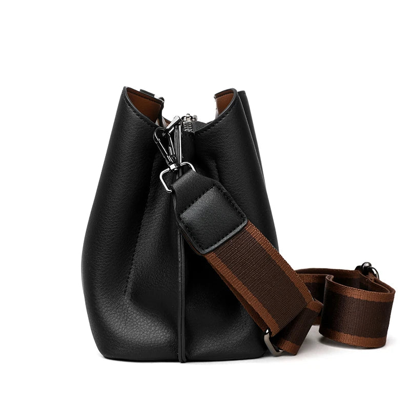 Stylish Leather Tote Bag for Women Luxury Crossbody Shoulder Handbag Waterproof Ladies Purse Fashionable Travel Companion