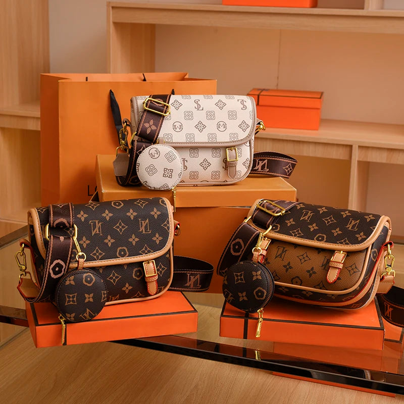 Stylish Designer Ladies Satchel Bag Vintage Leather Crossbody Shoulder Handbag Women's Work