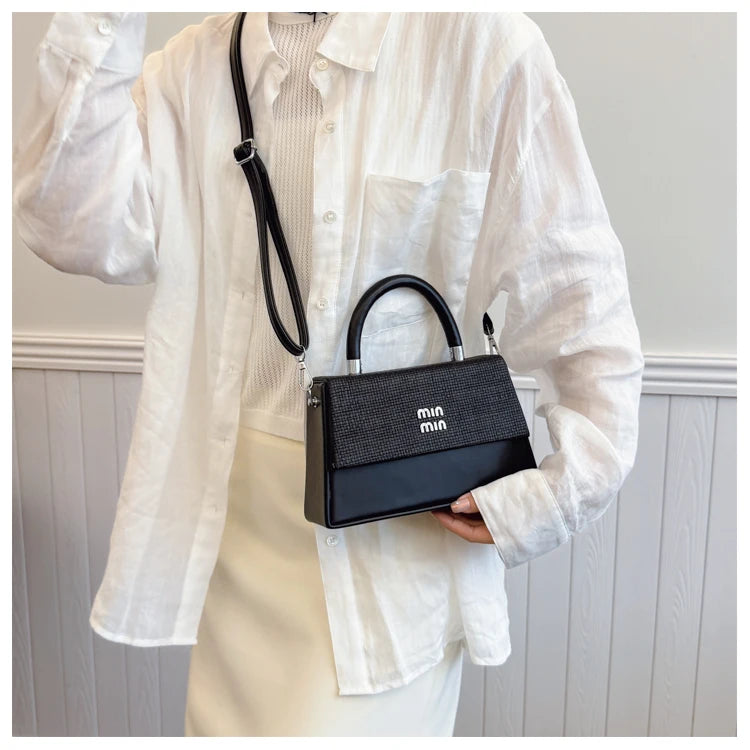 Stylish Casual Crossbody Bag Minimalist Designer Handbag Women Solid Color Leather Large Capacity Trendy Commuter