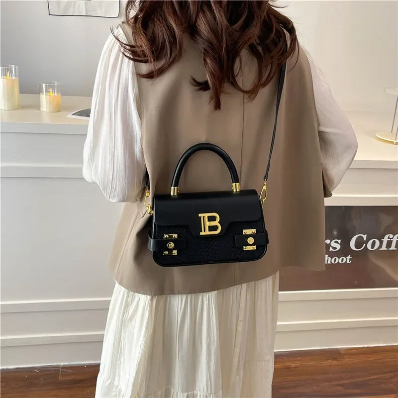 Stylish Leather Crossbody Bag For Women Luxury Designer Brand Handbags Elegant Shoulder Tote Messenger Purse Ladies