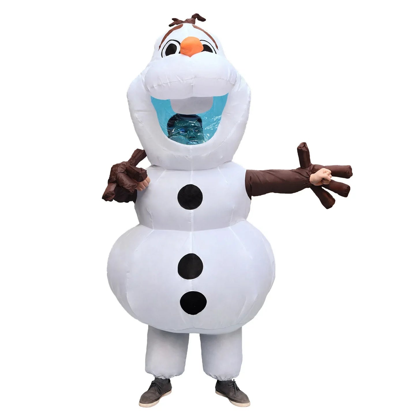 Disney Snow Man Olaf Inflatable Costume Doll Props Costume Children Halloween Adult Children Performance Clothing Funny Props