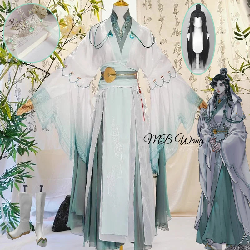 Heaven Officials Blessing Shi Qingxuan Cosplay Women Ver Costume Wig Lady Wind Master Tian Guan Ci Fu Cosplay ShiQingXuan Hanfu