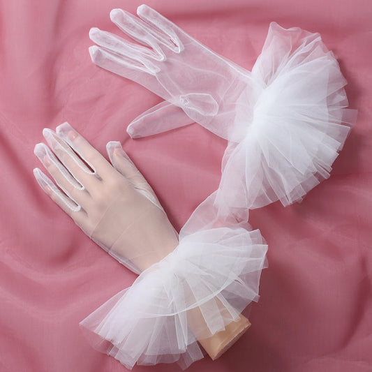 Bridal Gloves Full Of Party Style Ladies' White Elegant Wedding Gloves Suitable For Ball