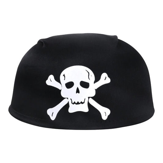 1Pcs Pirate Party Black Skull Pattern Hat Headscarf Cosplay Costume Props Accessories Kids Halloween Themed Party Decorations