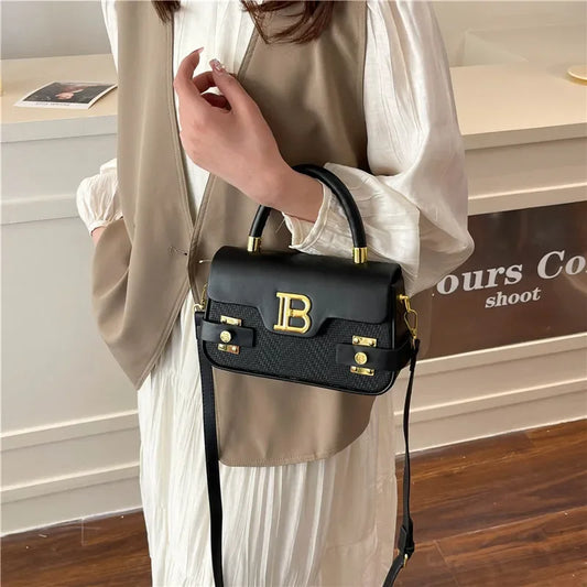 Stylish Leather Crossbody Bag For Women Luxury Designer Brand Handbags Elegant Shoulder Tote Messenger Purse Ladies
