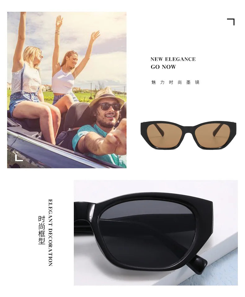 Fashion Stylish Sun Glasses Men Women Cat Eye Shape UV Protection Male Female Sunglass Holiday Travelling Party Glasses