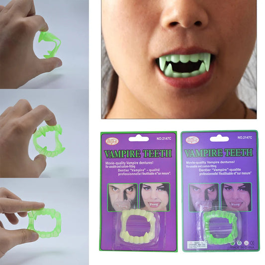 1pc Halloween Fake Vampire Teeth Party Decoration For Kids Plastic False Vampire Teeth Costume Halloween Theme Toy Supplies 2023