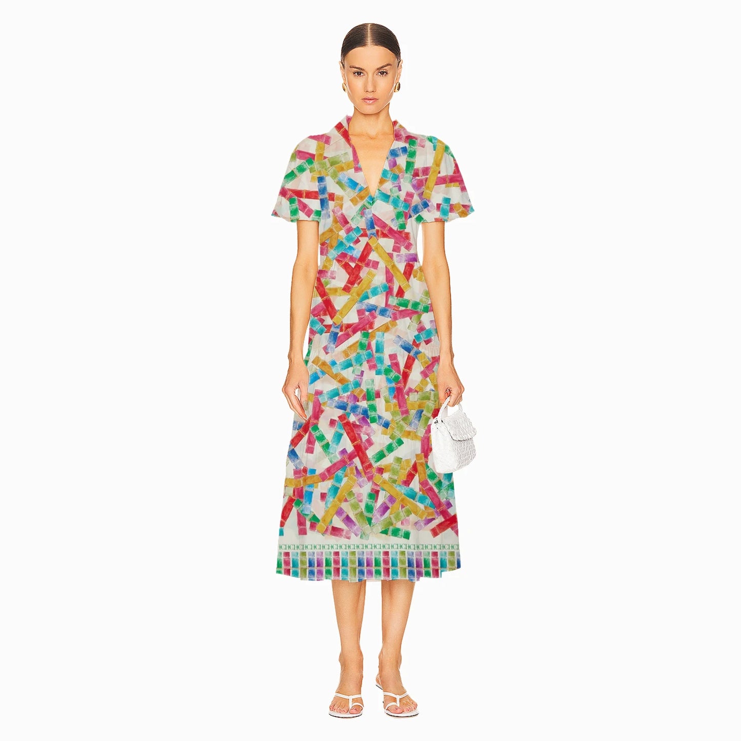 Women's Dress Popular High End Elegant Versatile Female Long Dress Fashionable Colorful Tie Up Design Ladies Commuter Dresses