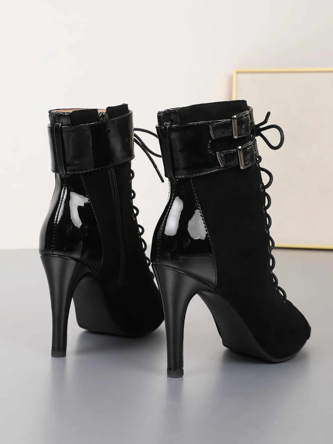 2023 New Sexy Women Heels Comfort   Peep Toe Boots Stilettos Jazz Dance Female Shoe Slipery Sole Customizable Street Big Size