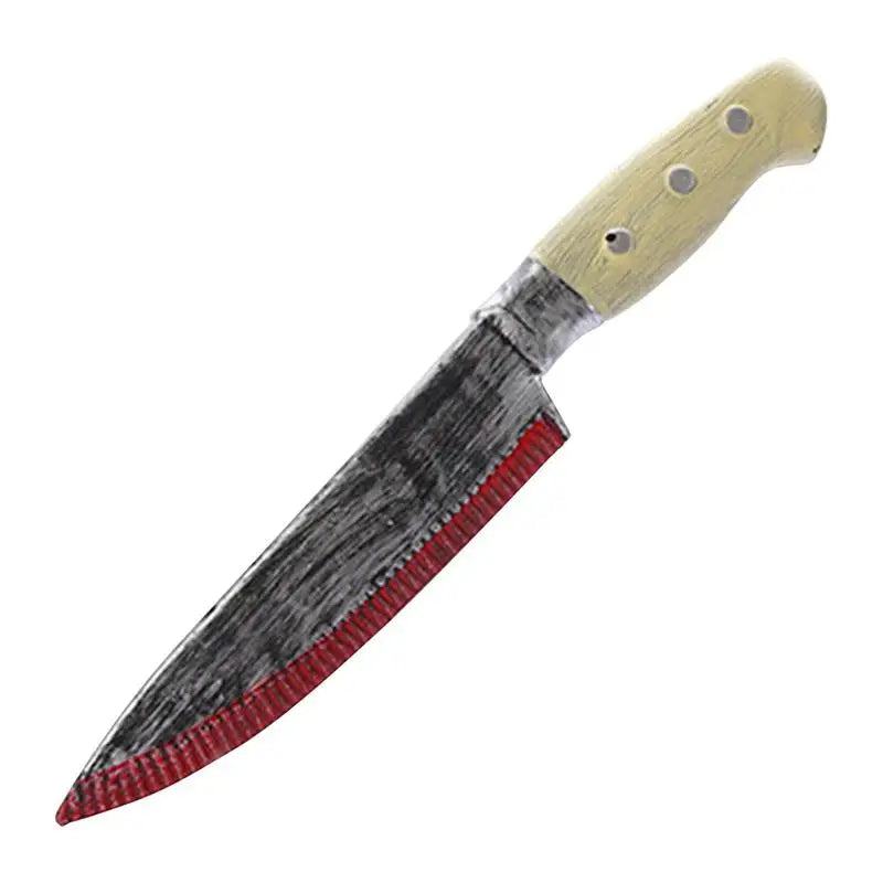 Faked Bloody Sharp Knife for Halloween Costume Cosplay Props Simulation Plastic Kitchen Knife Horror Decor theme Party Supplies