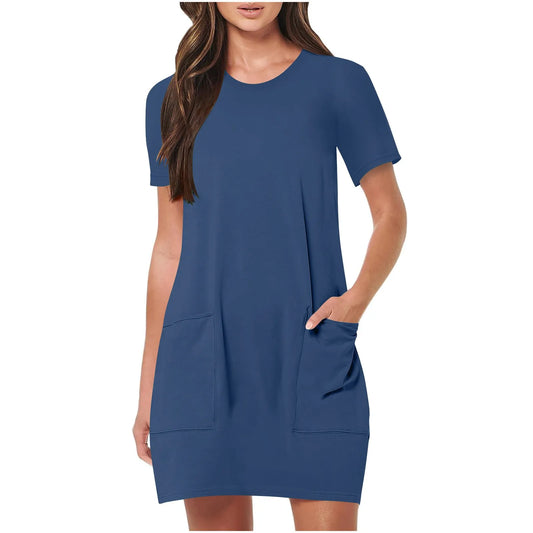 Women's Elegant Dresses Fashionable Solid Color Dress Casual Holiday Sports Short Dresses Long One-Piece Dress Gown vestidos
