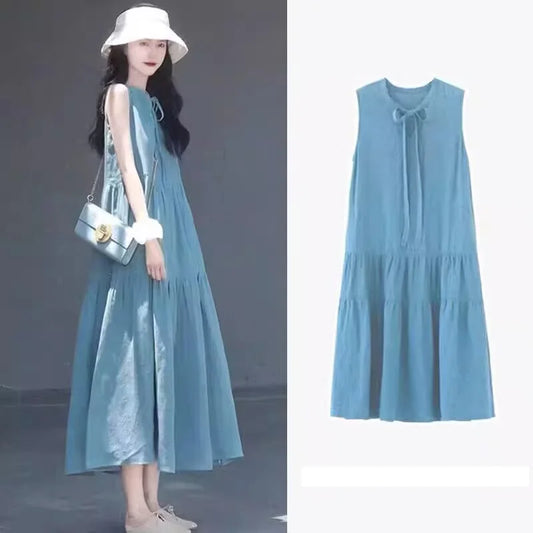 Pregnancy Autumn Dresses Pregnant Women Sleeveless Bodycon Casual Mother Home Maternity Mummy Clothes