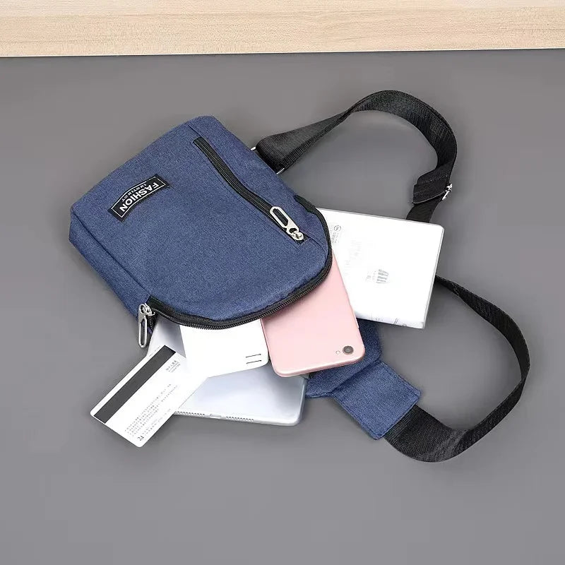Chest Bag New Men Simple Nylon Fashion Waterproof One Shoulder Crossbody Bag Casual Sports Men Outdoor Trend Bag