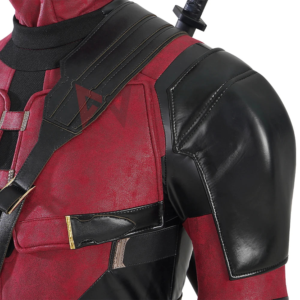 New Deadpool 3 Cosplay Cosutme Wade Winston Wilson Jumpsuit  Belt Set  Movie Anti-hero Suit Halloween Custom Made