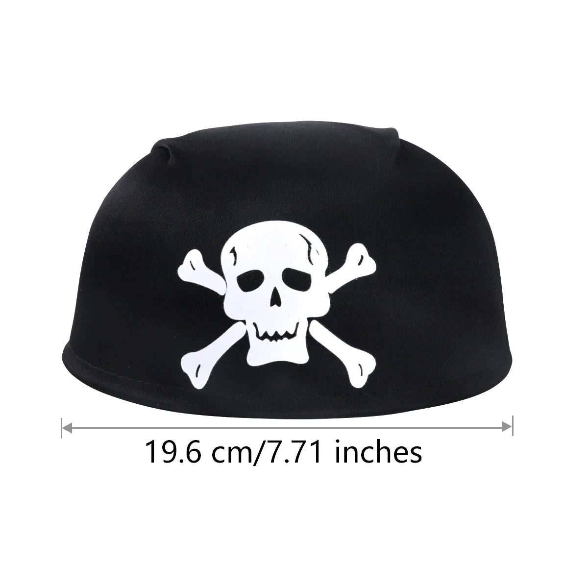 1Pcs Pirate Party Black Skull Pattern Hat Headscarf Cosplay Costume Props Accessories Kids Halloween Themed Party Decorations