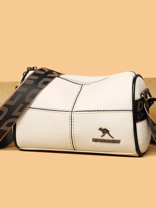 Stylish Mini Crossbody Bag for Women - Square Purse with Wide Shoulder Strap and Durable PU Leather Material