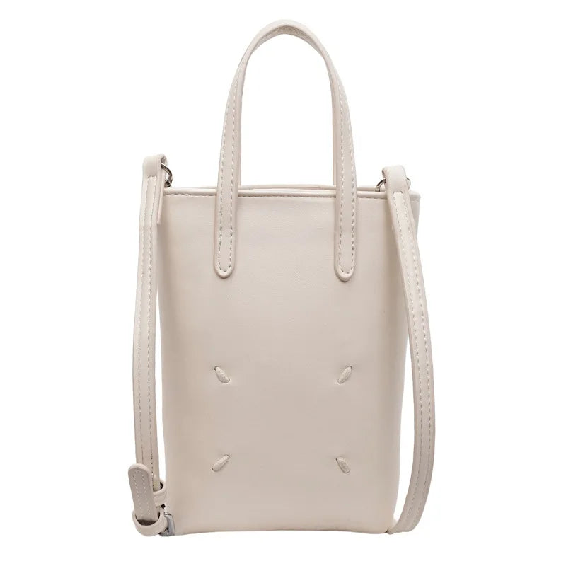 Stylish Solid Color Handbag for Women 2025 New - Trendy Casual Purse, Top - Handle & Crossbody, Made of Premium Leather
