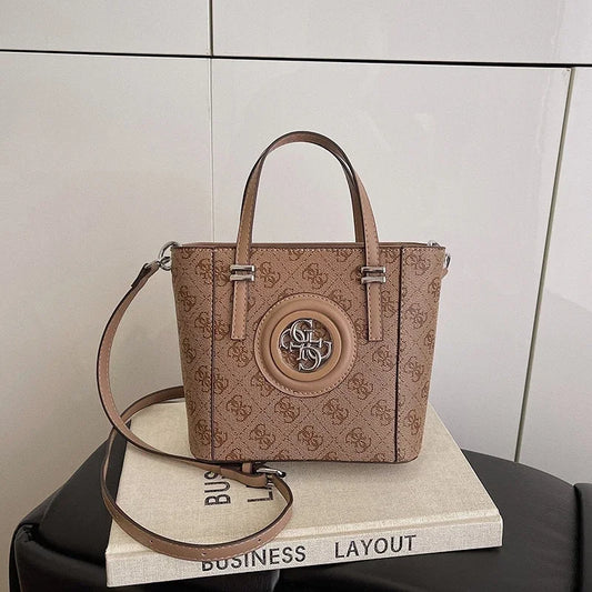 Stylish Large Capacity Crossbody Bag Minimalist Leather Handbag For Women Vintage Designer Letter Logo Casual Luxury Commuter
