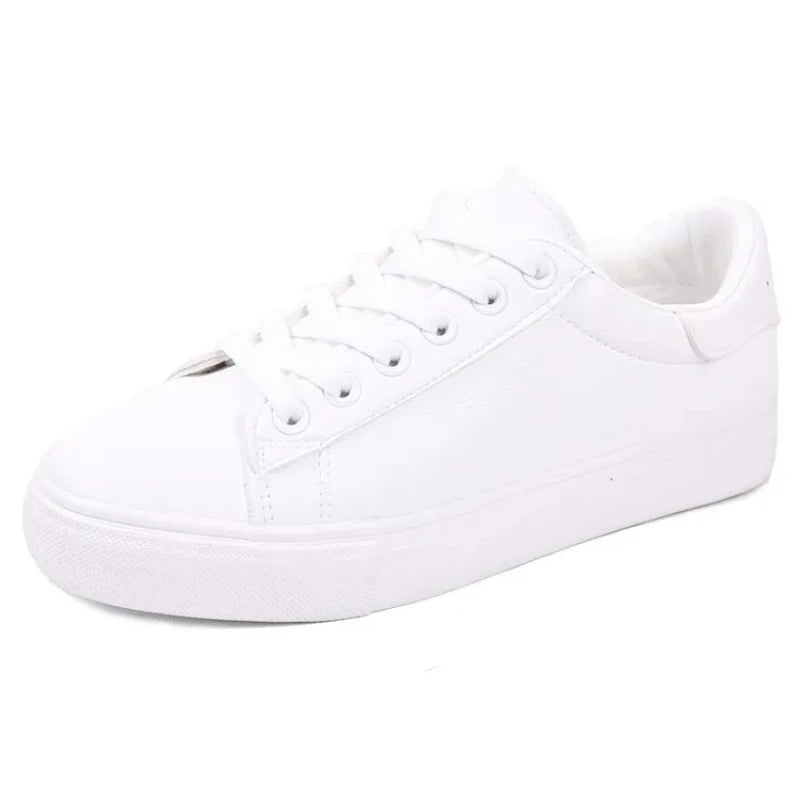 Women's Vulcanize Shoes Fashion Shoes  Spring New Casual Classic Solid Color PU Leather Shoes Women Casual White Shoes Sneakers