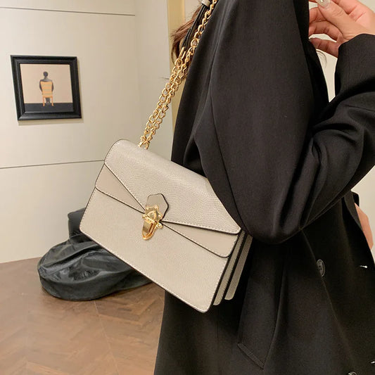 2025 Trendy Women's Bag - Stylish Chain Shoulder Crossbody Purse, Fashionable Small Square Bag for Daily Commute & Casual Outfit