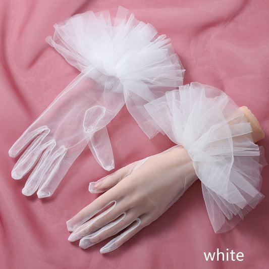 Bridal Gloves Full Of Party Style Ladies' White Elegant Wedding Gloves Suitable For Ball