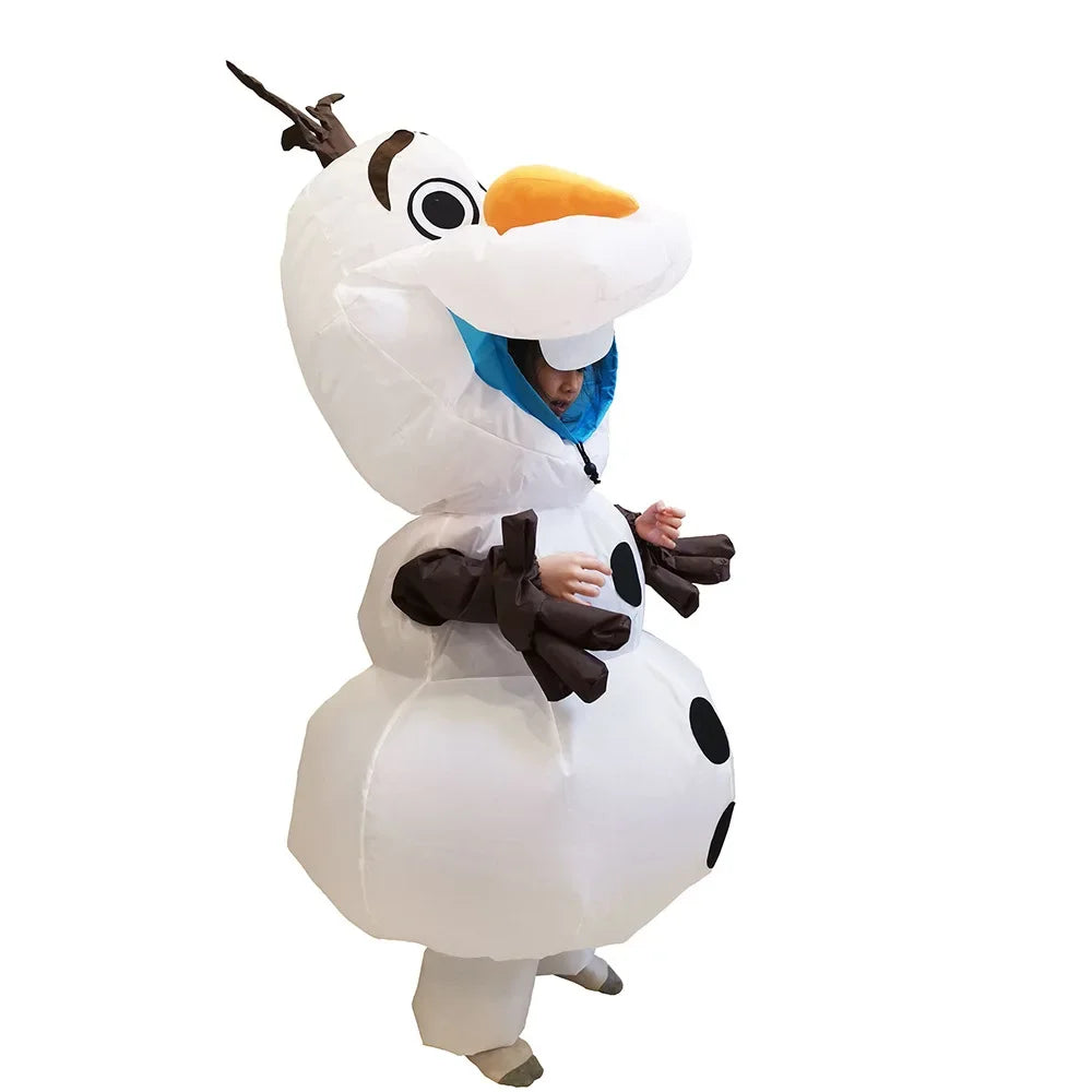 Disney Snow Man Olaf Inflatable Costume Doll Props Costume Children Halloween Adult Children Performance Clothing Funny Props