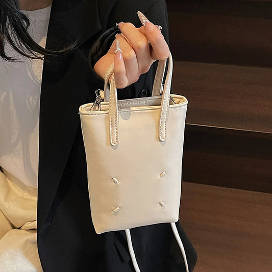 Stylish Solid Color Handbag for Women 2025 New - Trendy Casual Purse, Top - Handle & Crossbody, Made of Premium Leather