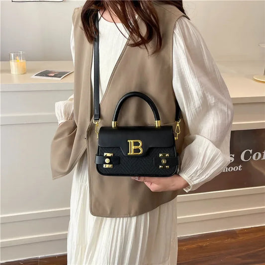 Stylish Leather Crossbody Bag For Women Luxury Designer Brand Handbags Elegant Shoulder Tote Messenger Purse Ladies