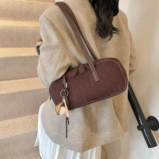 Shoulder Bag for Women Trendy Tote Bag PU Leather with Pocket Underarm Bag Zipper Hobo Bag Handbag for Work Travel Shopping