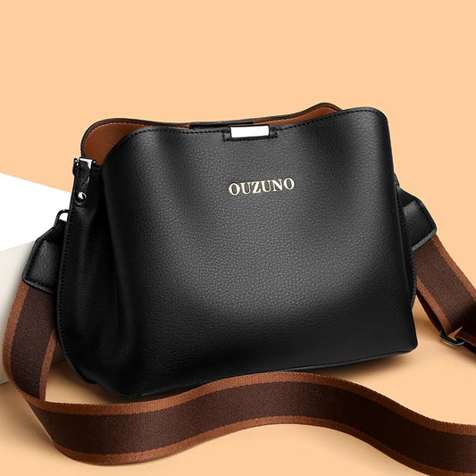 Stylish Leather Tote Bag for Women Luxury Crossbody Shoulder Handbag Waterproof Ladies Purse Fashionable Travel Companion